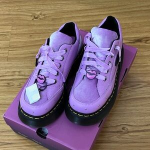 New Dr. Martens Bratz Collaboratin sneaker purple lace up platform